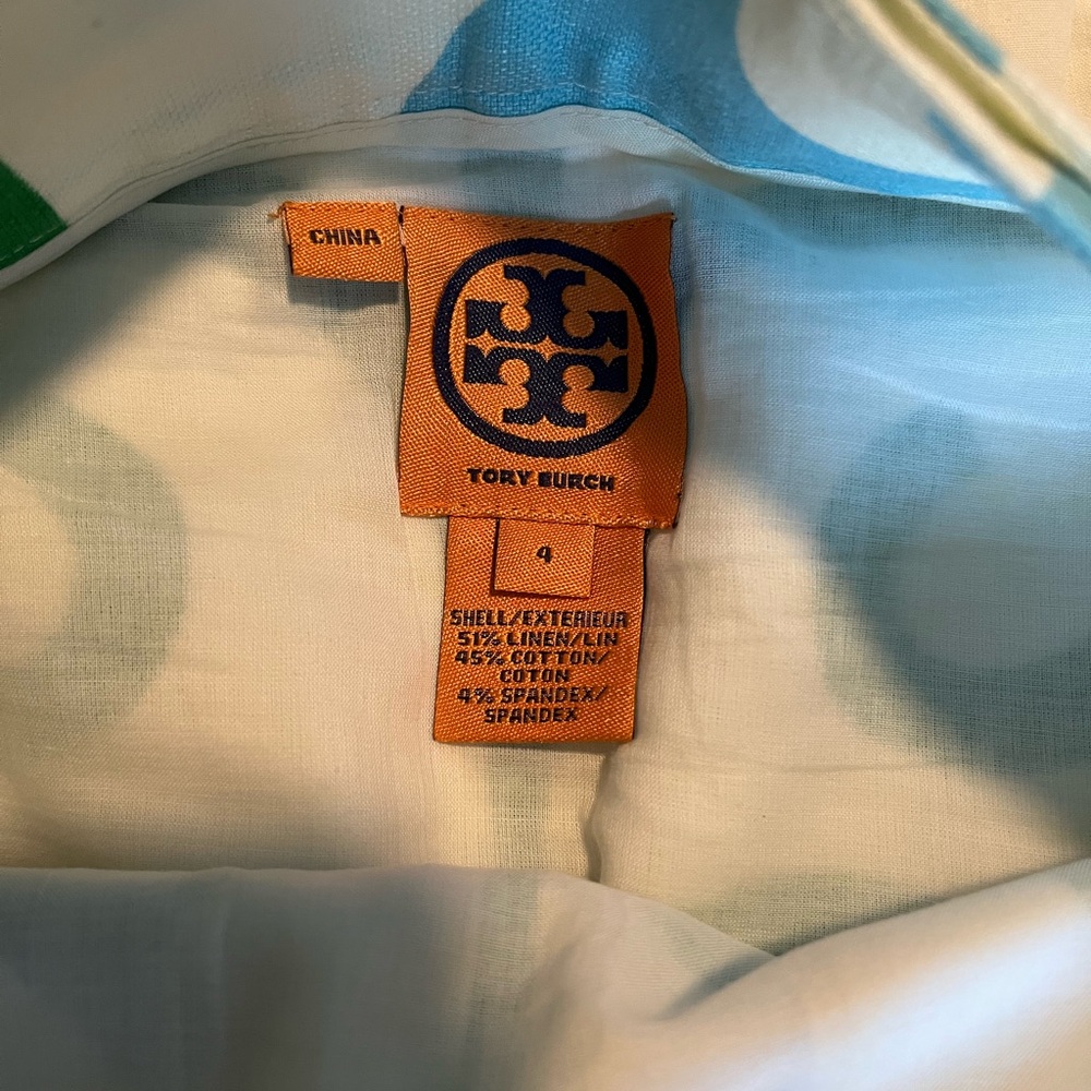 3 for $100! Tory Burch Green and Blue Mini Skirt Casual Resort Wear - Picture 2 of 2